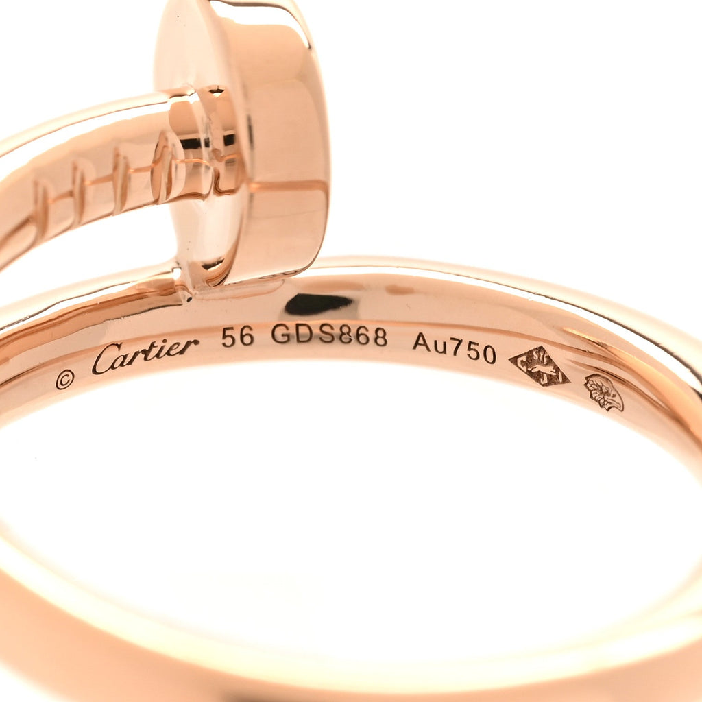 18K Pink Gold Juste Un Clou Ring 56 7.5