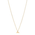 18K Yellow Gold Diamond Small LV Volt One Pendant Necklace
