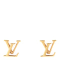 Metal Enamel LV Iconic Earrings Gold