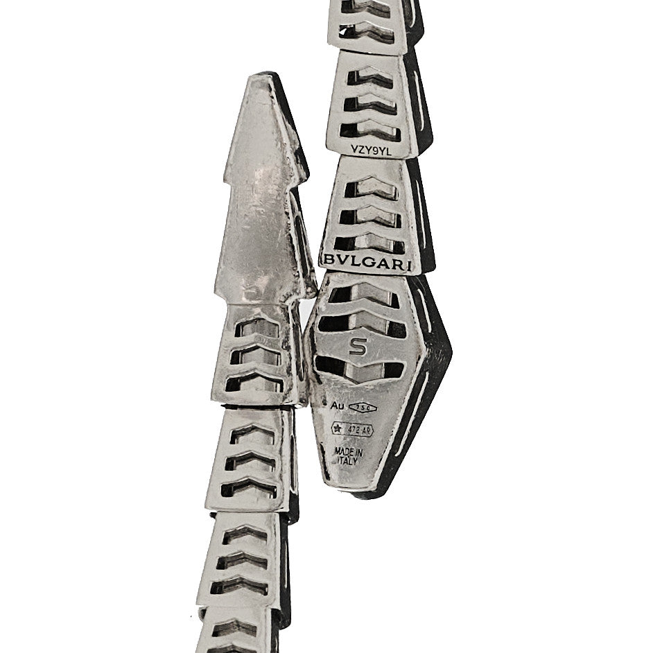 18K White Gold Serpenti Viper Bracelet S