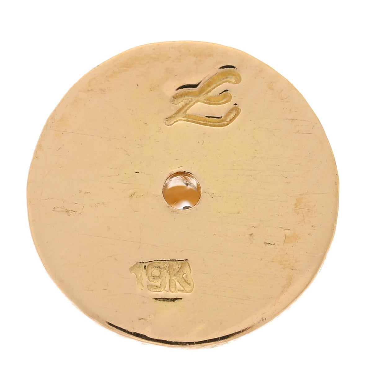 18K Yellow Gold Diamond Hammered Dome Stud Earrings