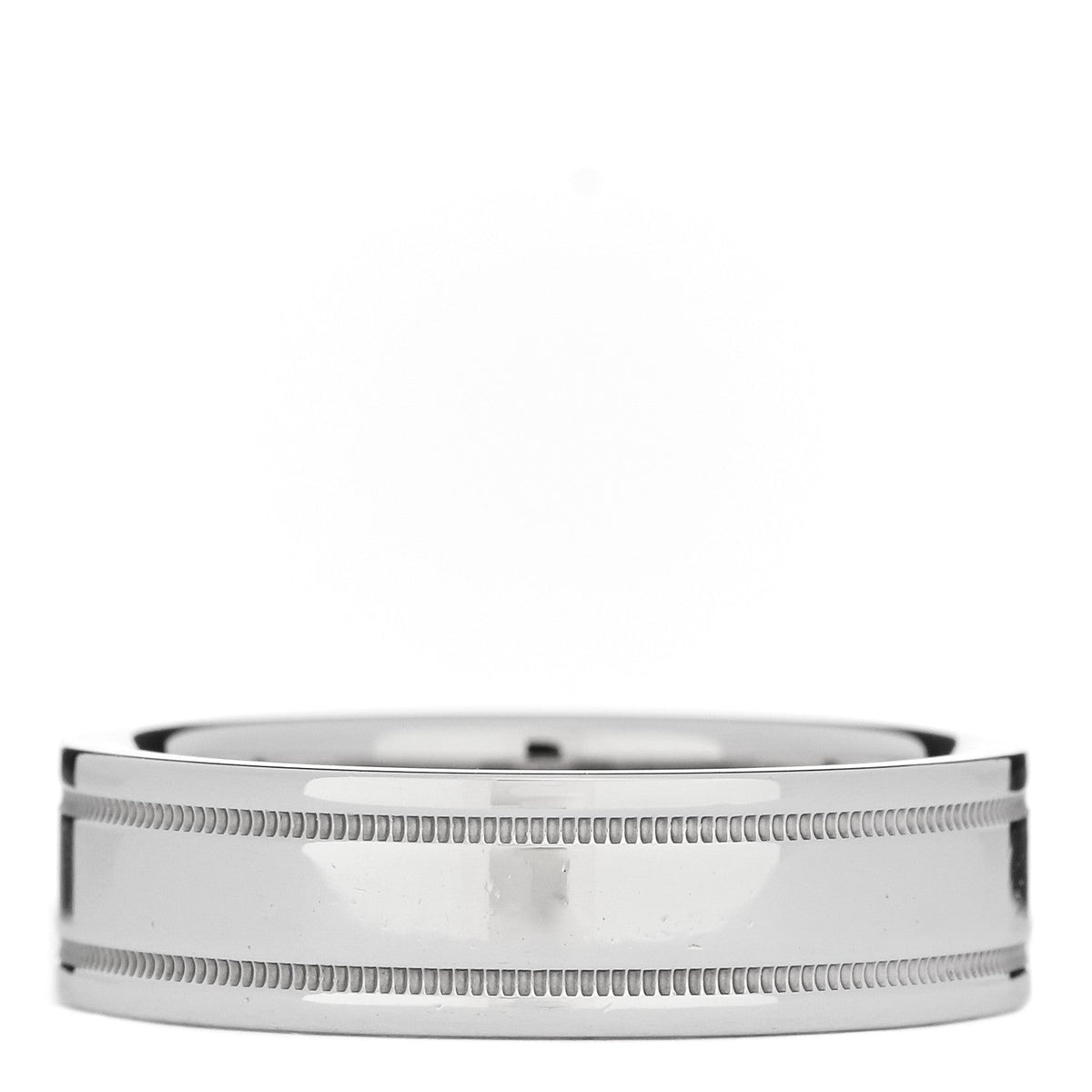 Platinum 6mm Together Double Milgrain Band Ring 59 8.75