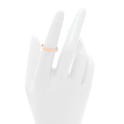 18K Pink Gold Diamond 3mm C De Cartier Wedding Band Ring 52 6