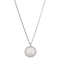 18K White Gold Diamond Happy Spirit Three-Ring Pendant Necklace