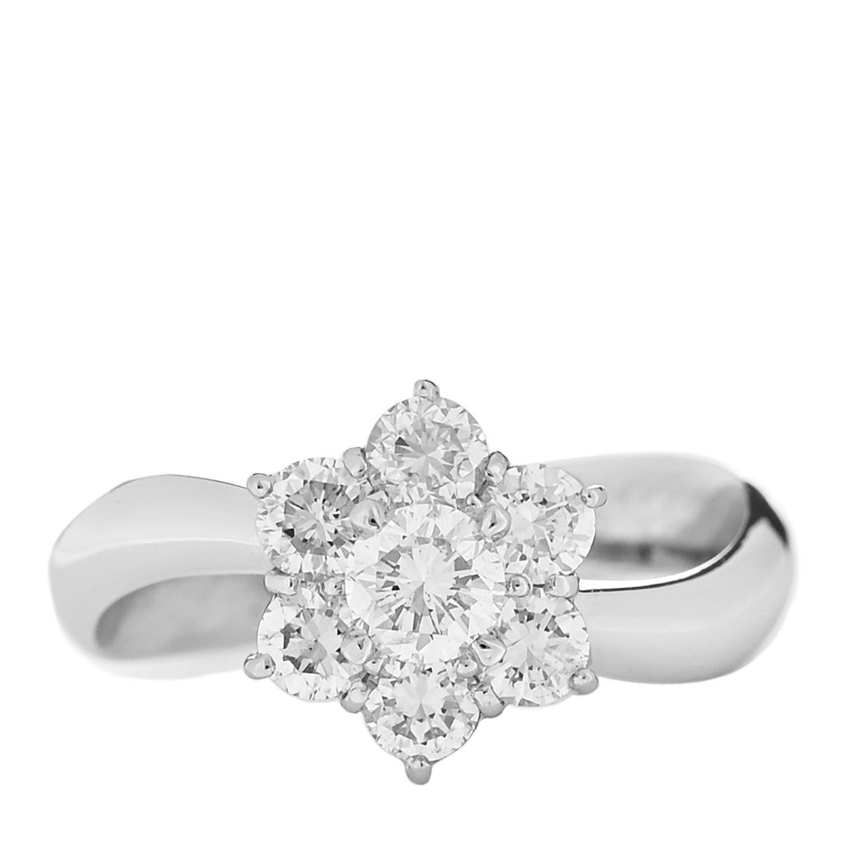 Platinum Diamond 1.02ctw Flower Ring 54 7