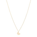 18K Yellow Gold Mother of Pearl Sweet Alhambra Butterfly Pendant Necklace