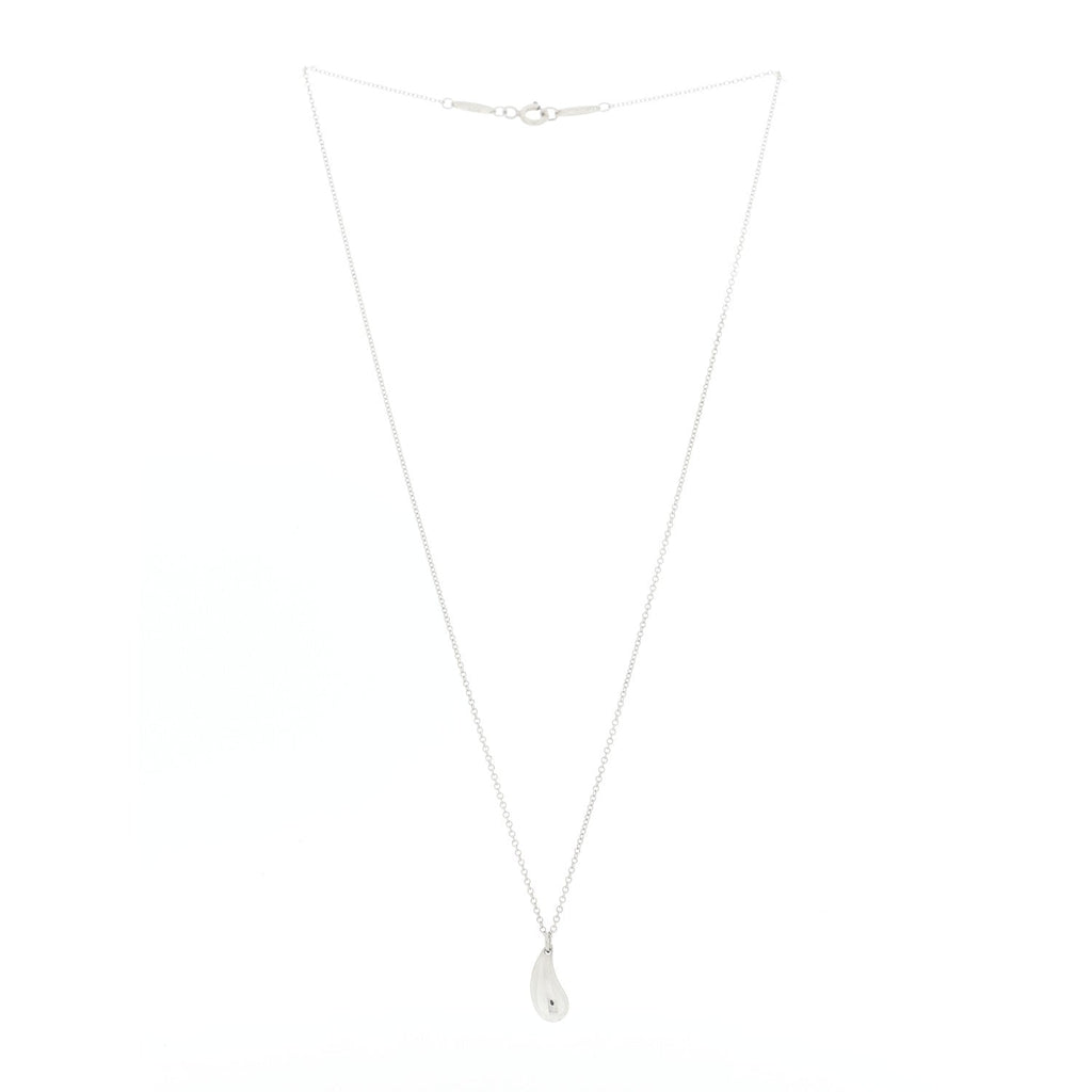 Sterling Silver 12mm Elsa Peretti Teardrop Pendant Necklace