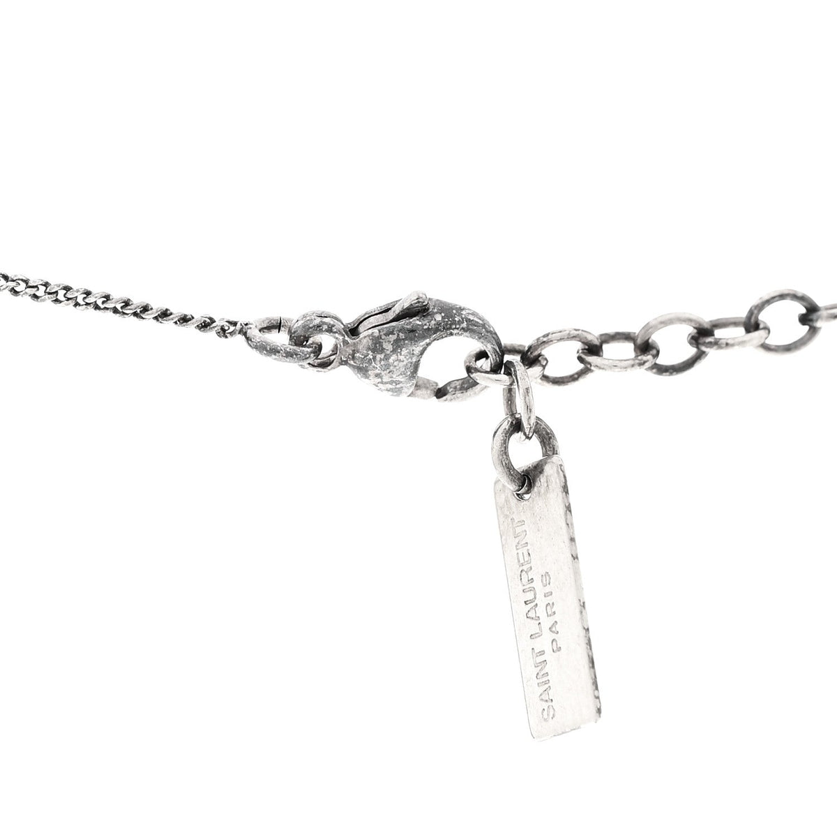 Metal Heart Necklace Silver
