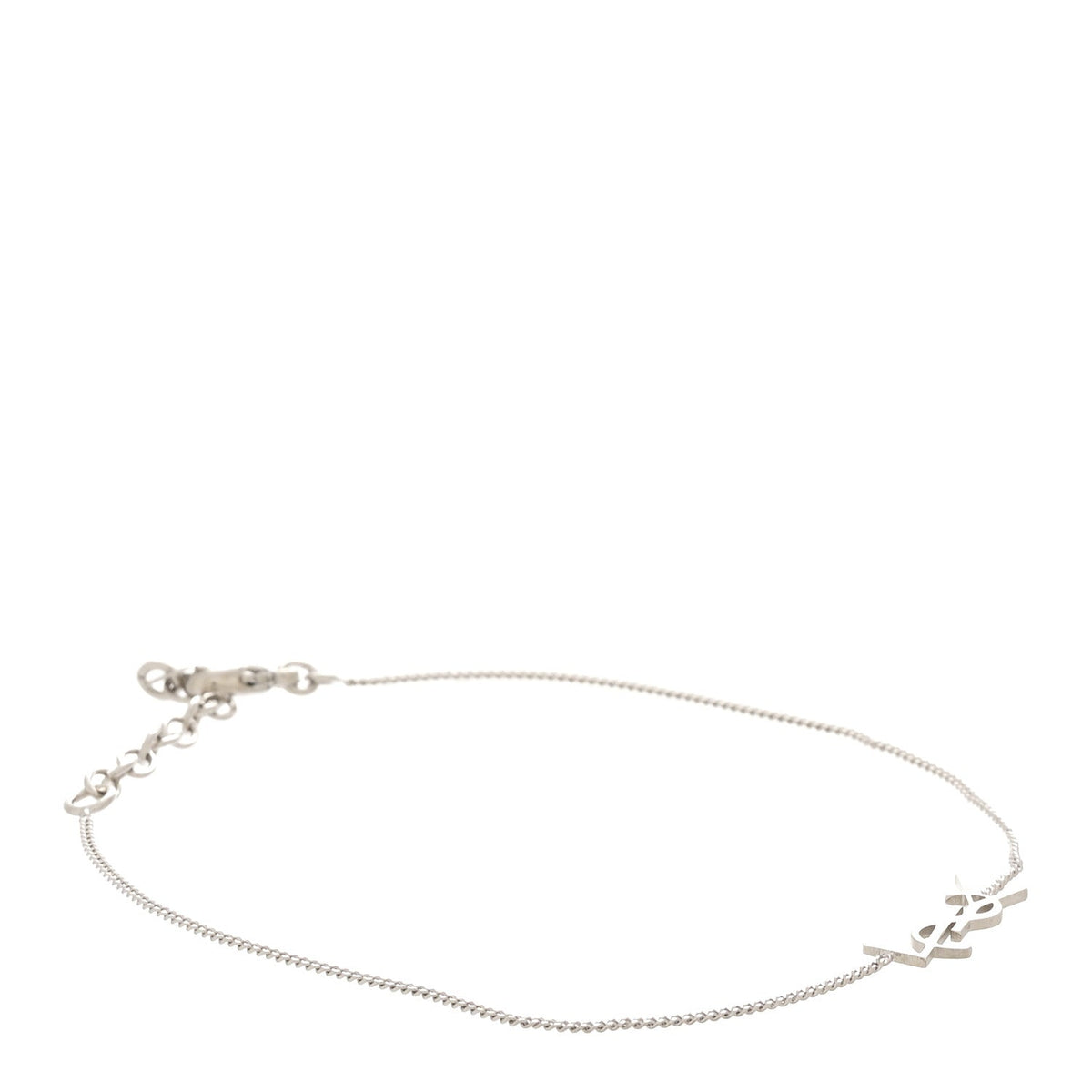 Brass Monogram Charm Bracelet L Silver