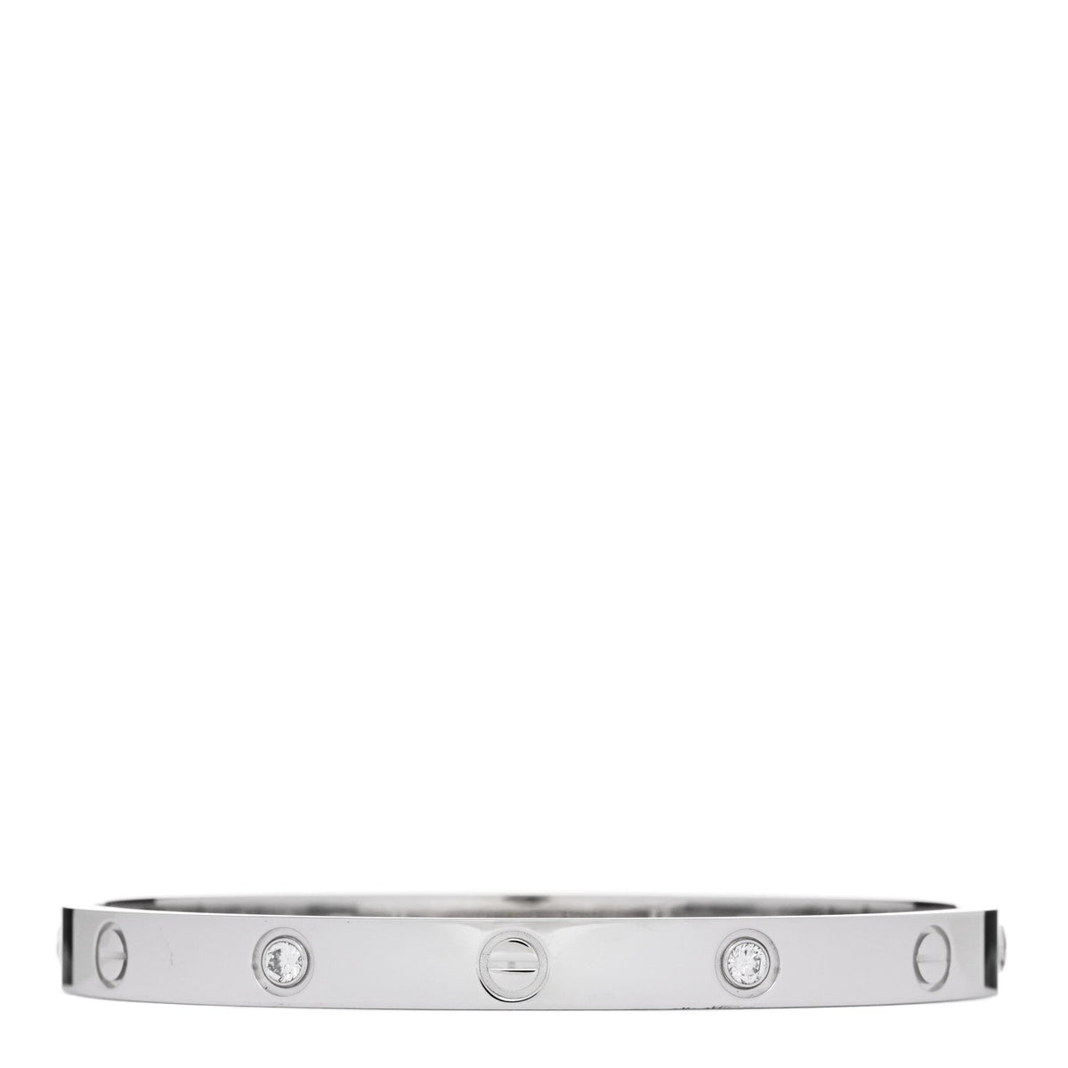 18K White Gold 4 Diamond Love Bracelet 18