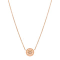 18K Rose Gold Diamond Pink Opal Rose Des Vents Necklace