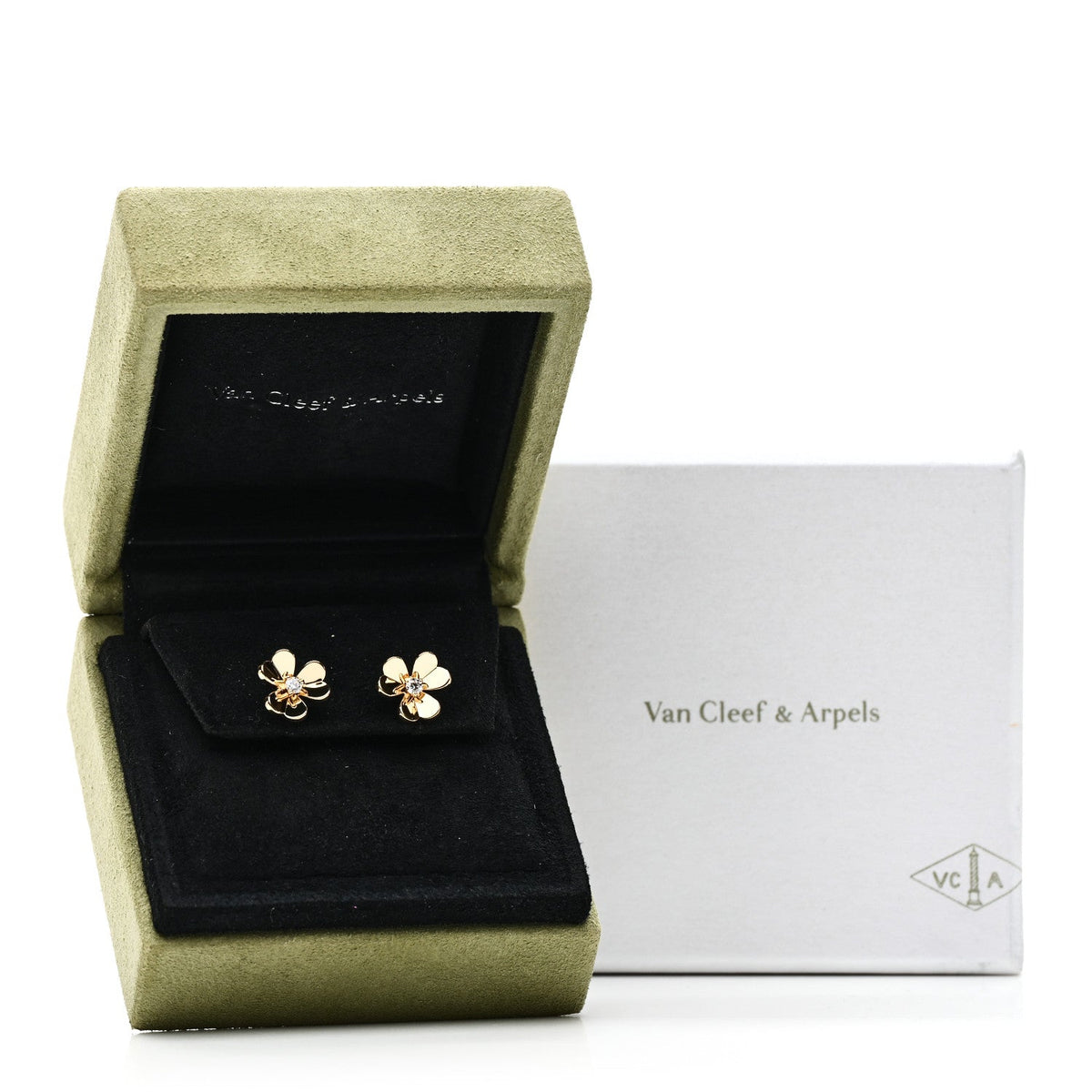 18K Yellow Gold Diamond Mini Frivole Earrings