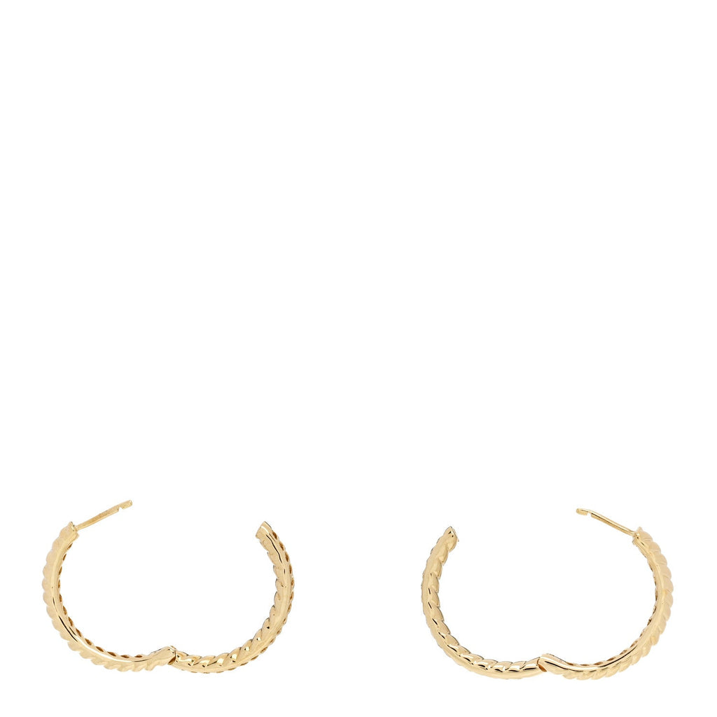 18K Yellow Gold Classic Medium Zoe Hoop Earrings