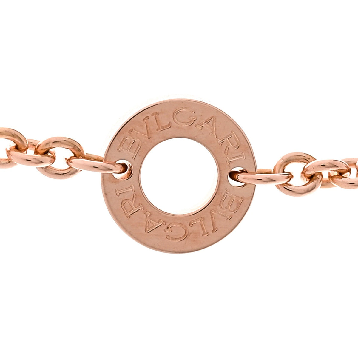 18K Rose Gold Diamond B.Zero1 Open Legends Pendant Necklace