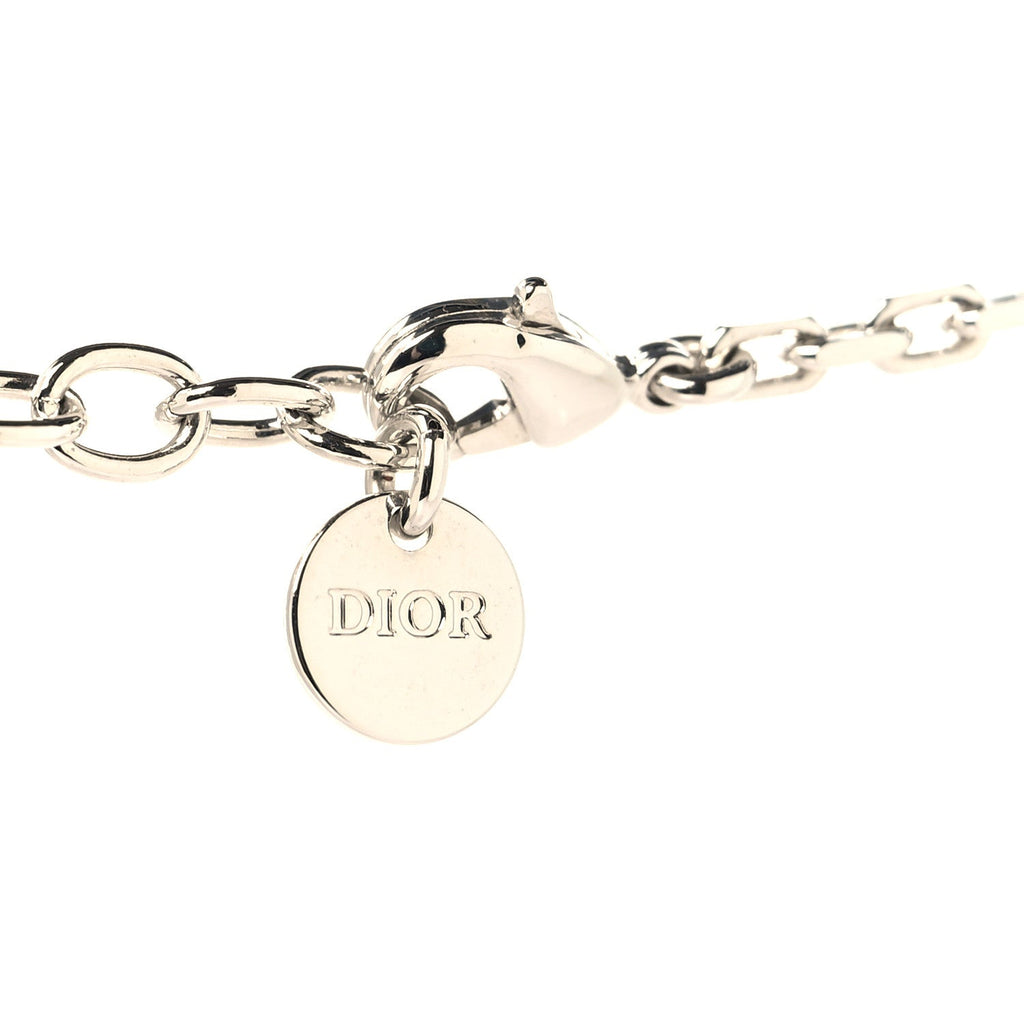 Crystal Petit CD Lucky Charms Necklace Silver