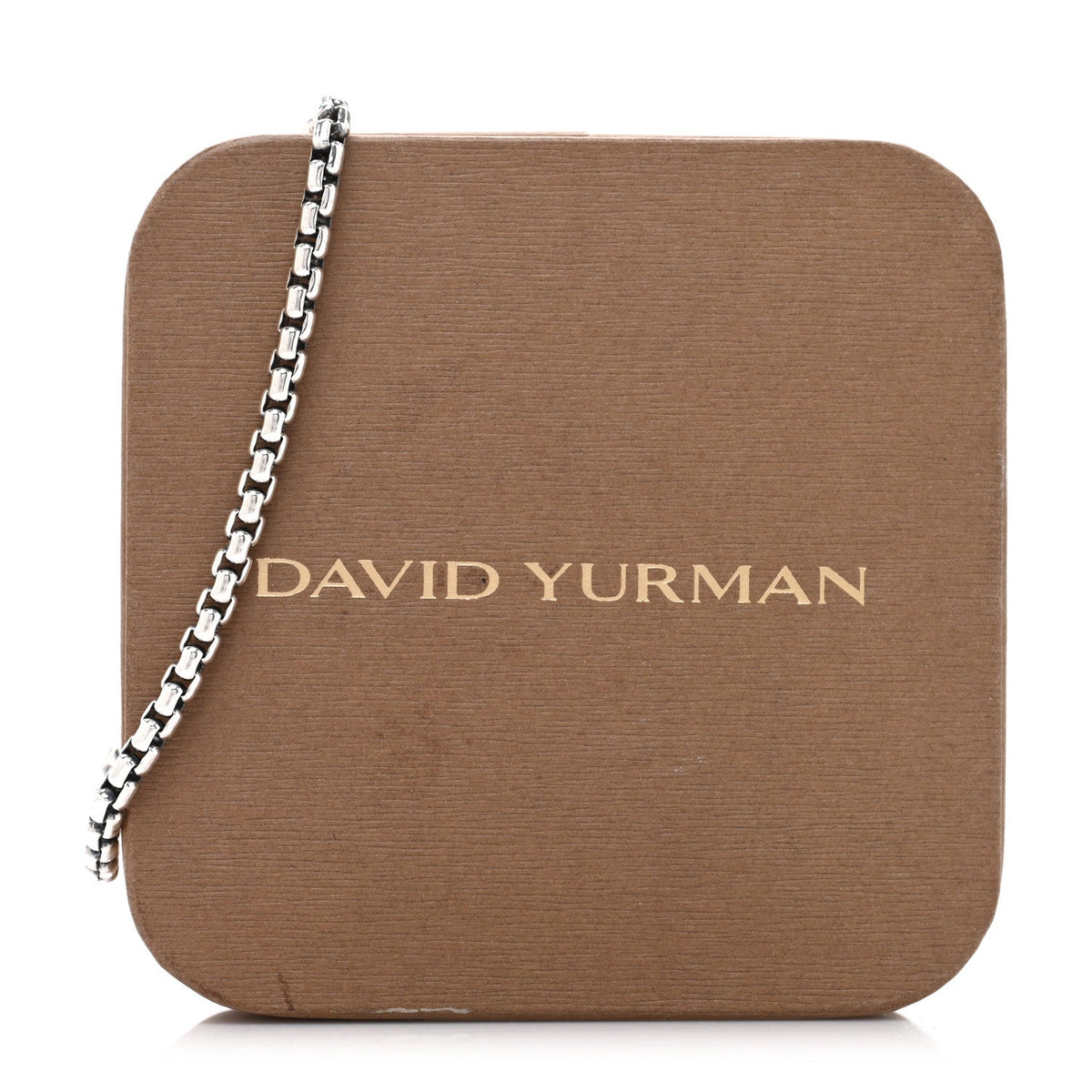 Sterling Silver 14K Yellow Gold 4mm DY Bel Aire Box Chain Bracelet