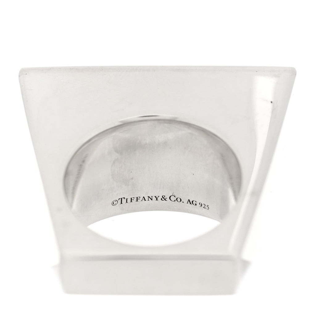 Sterling Silver Out of Retirement Rectangle Ring 53 6.25