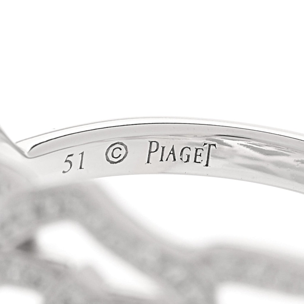 18K White Gold Diamond .55ct Rose Ring 51 5.75