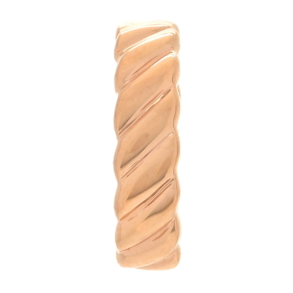18K Rose Gold Thin Braid Ear Cuff