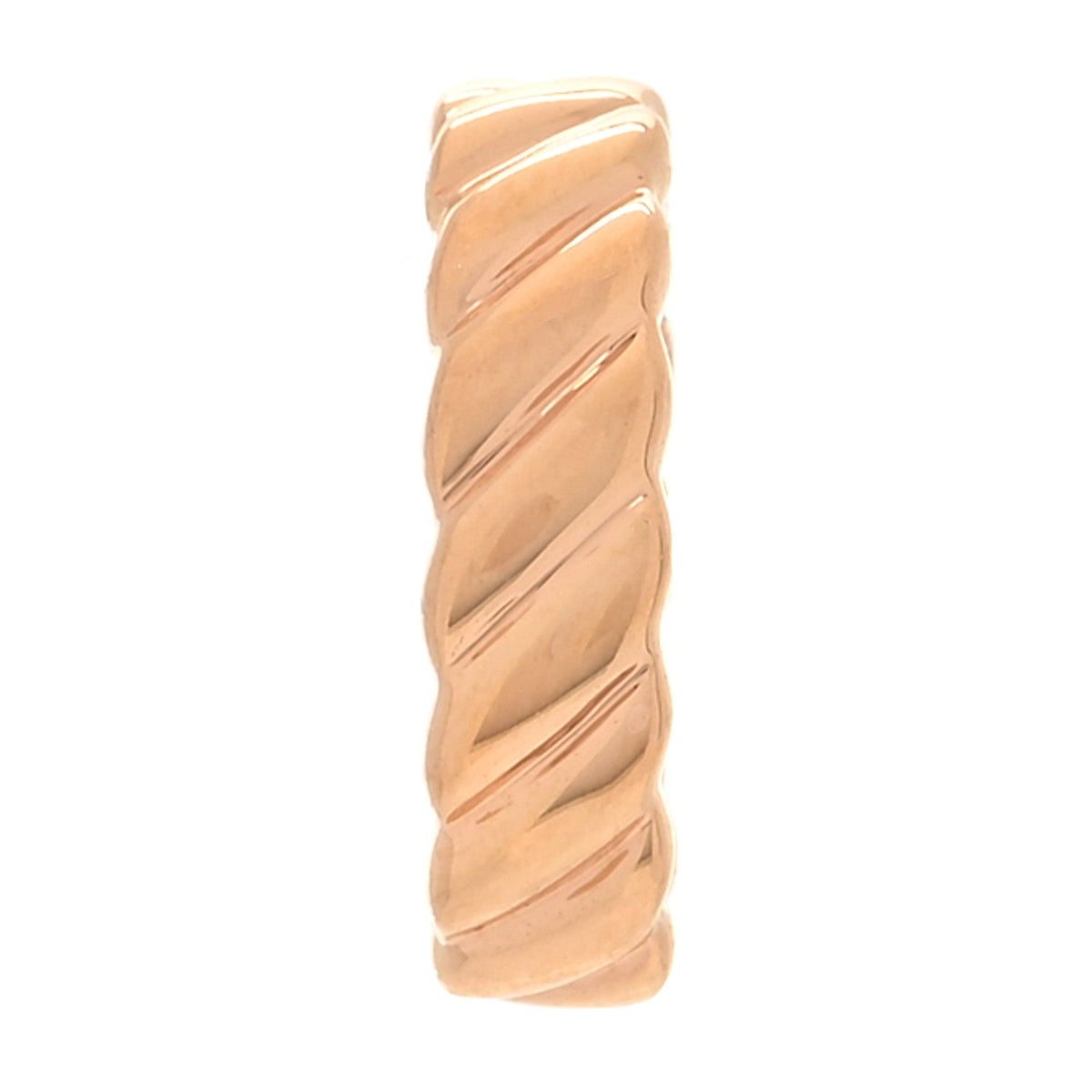 18K Rose Gold Thin Braid Ear Cuff