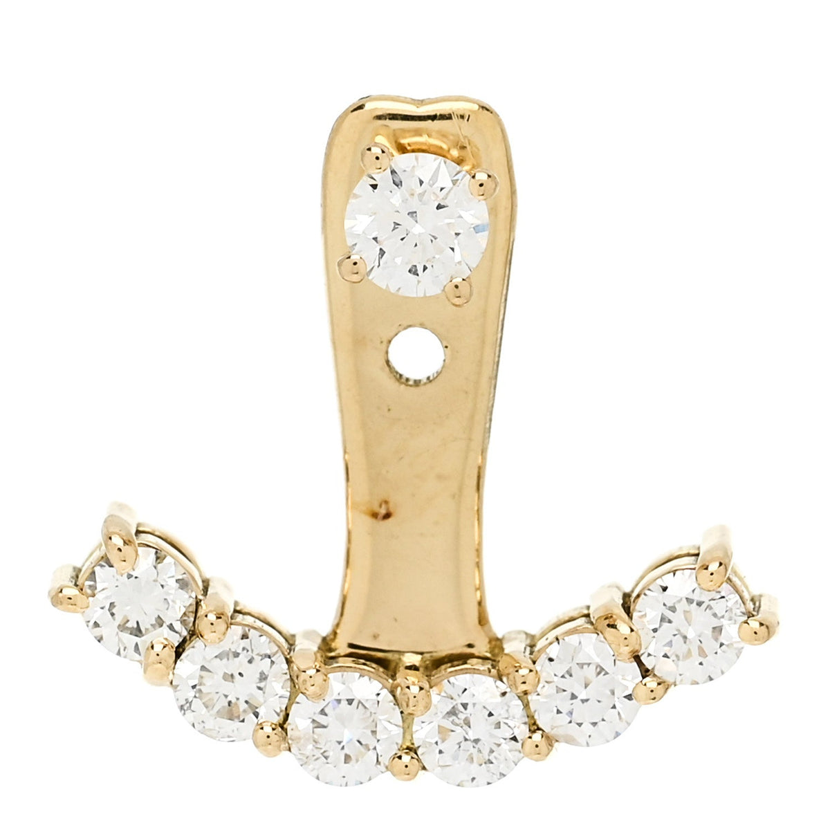 18K Yellow Gold Diamond Earring Jacket