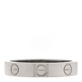 18K White Gold 3.5mm LOVE Wedding Band Ring 50 5.25