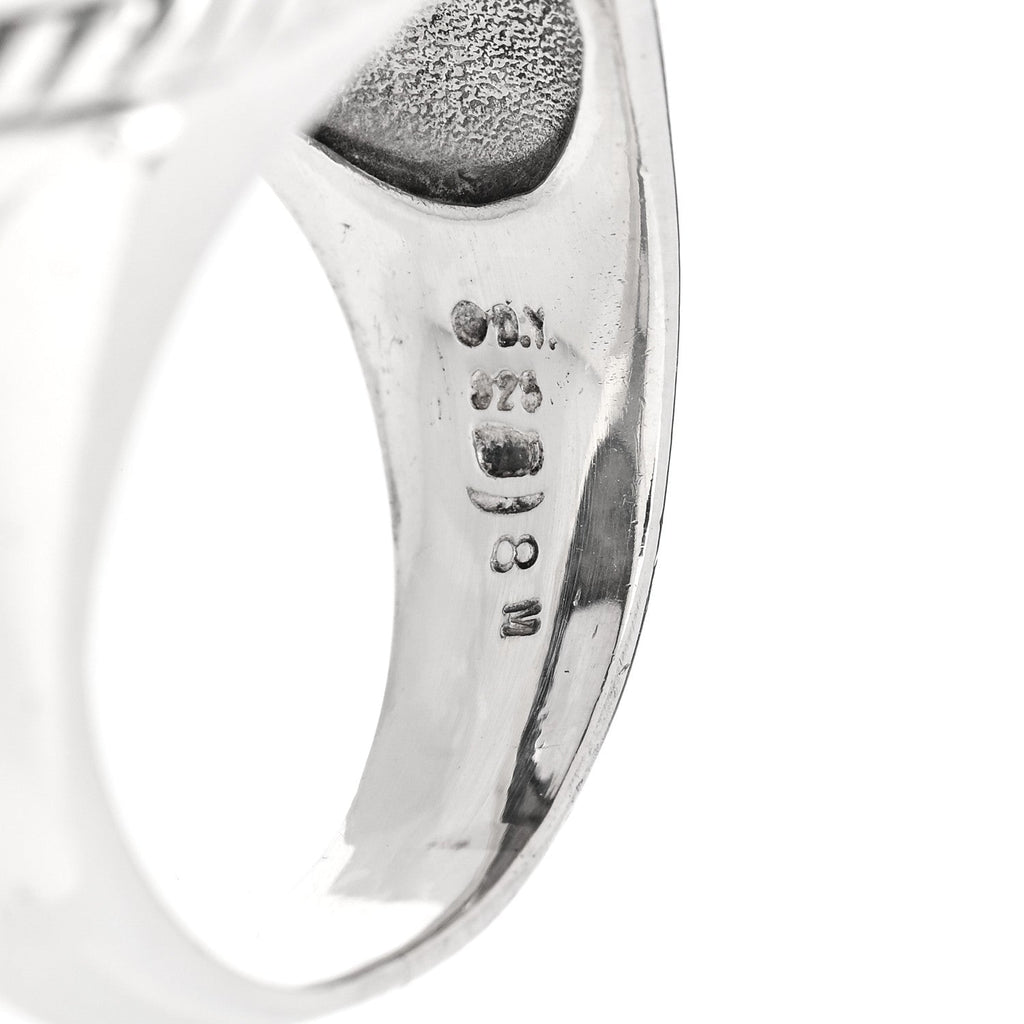 Sterling Silver Diamond Amethyst 14mm Albion Statement Ring 61 9.75
