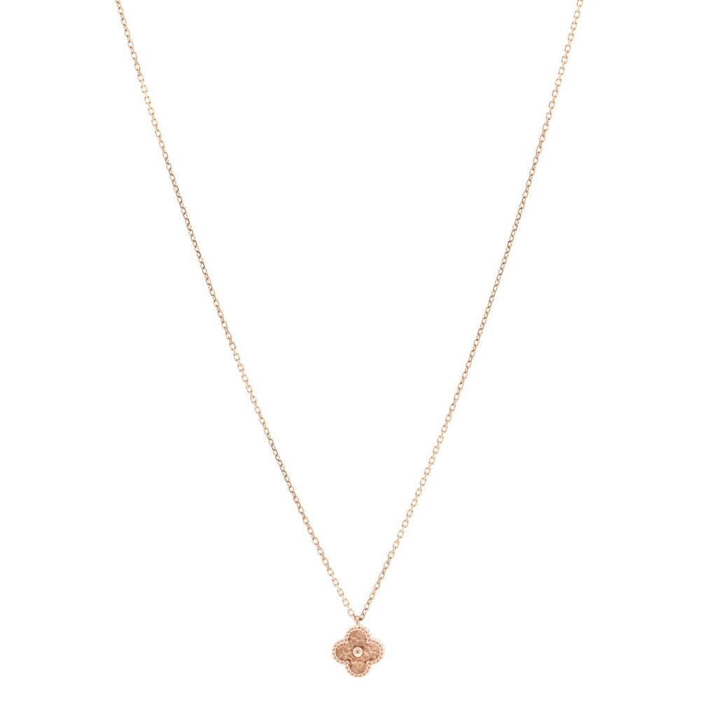 18K Rose Gold Sweet Alhambra Pendant Necklace