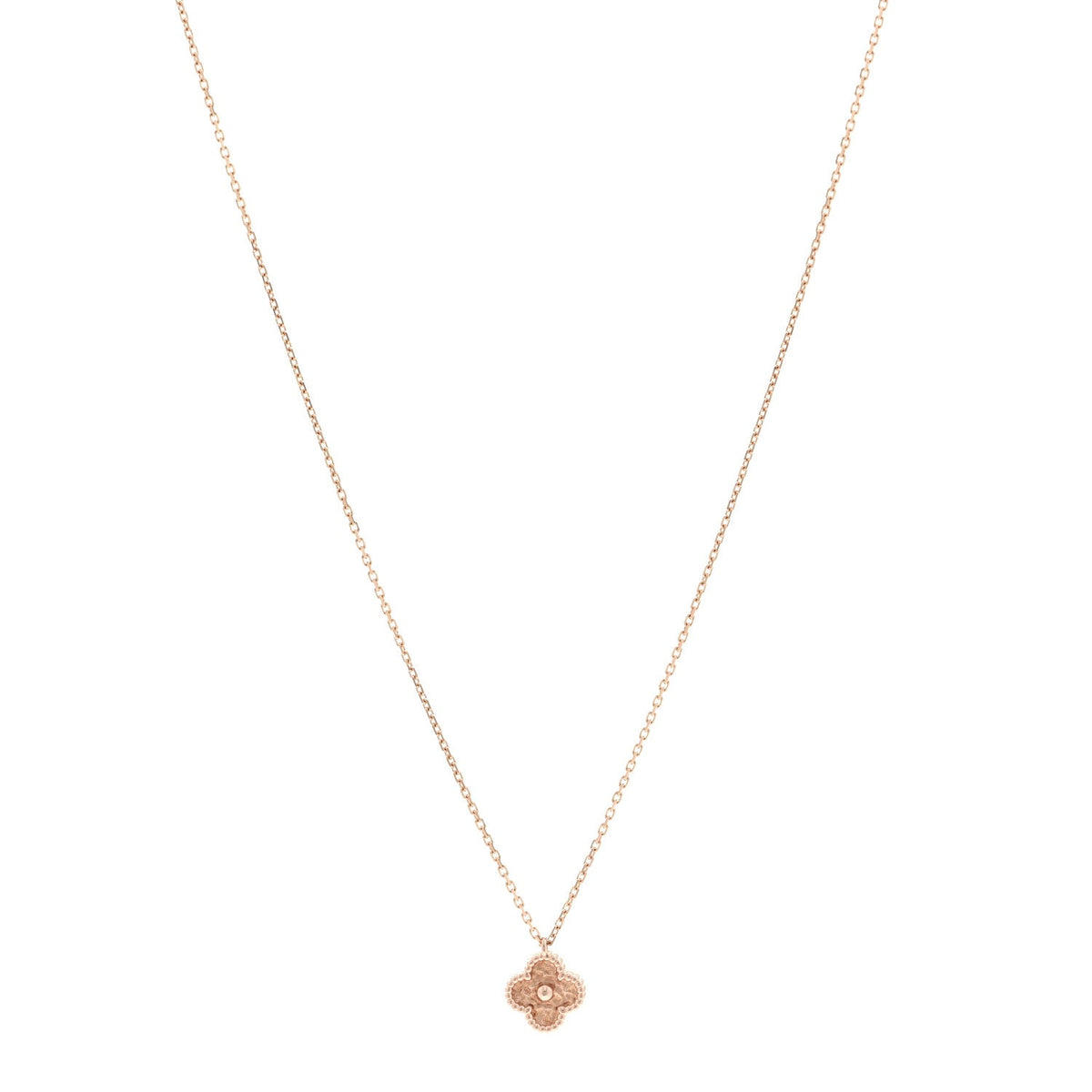 18K Rose Gold Sweet Alhambra Pendant Necklace
