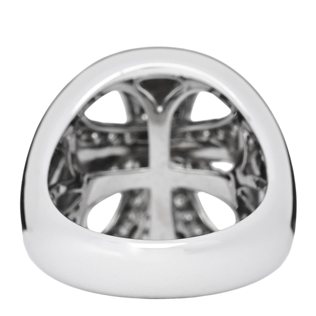 18K White Gold Diamond Infinity Dome Ring 55 7.25