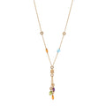 18K Yellow Gold Diamond Multi-Gemstone B.Zero Lavallier Necklace
