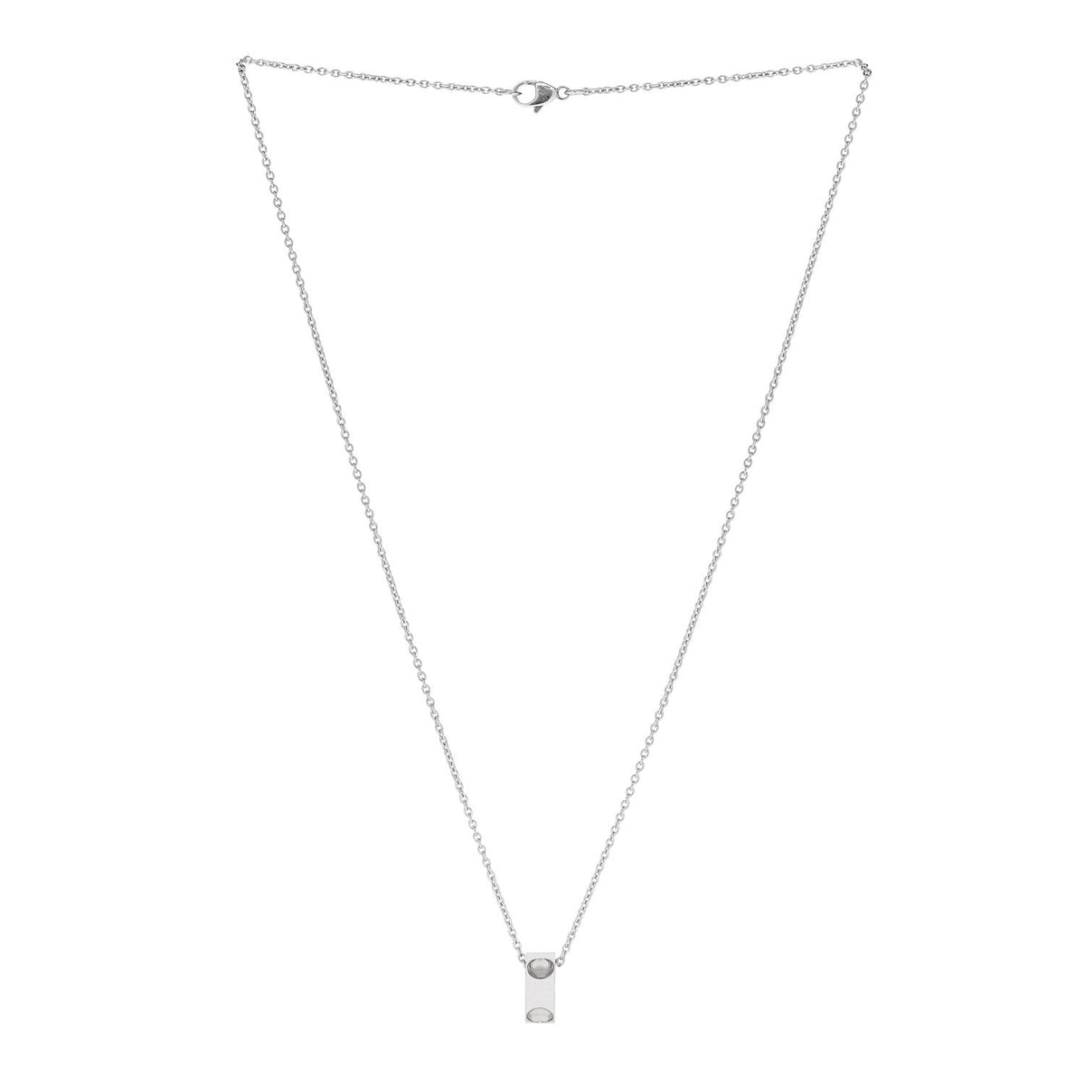 18K White Gold Empreinte Pendant Necklace