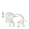 Sterling Silver Tsavorite Save the Wild Elephant Brooch