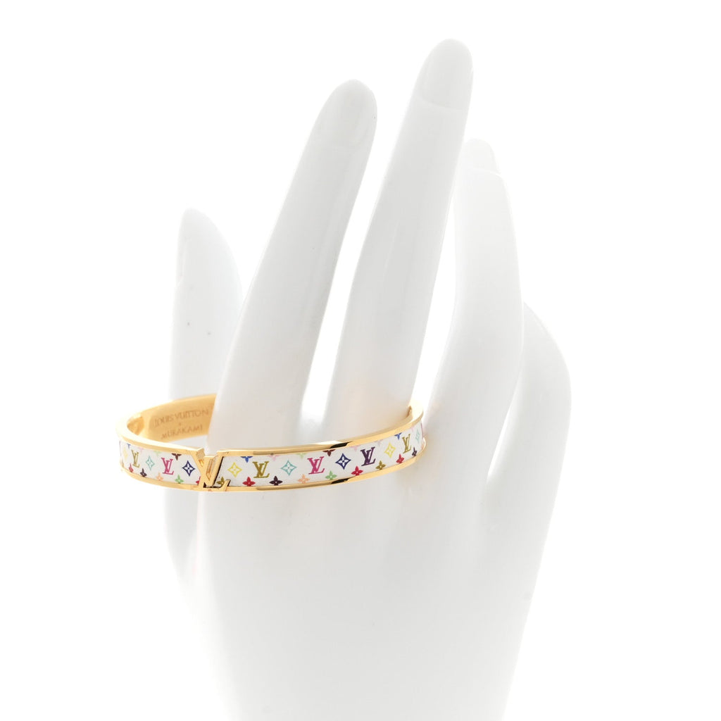 LV X TM Monogram Multicolor LV Initiales Bracelet S White