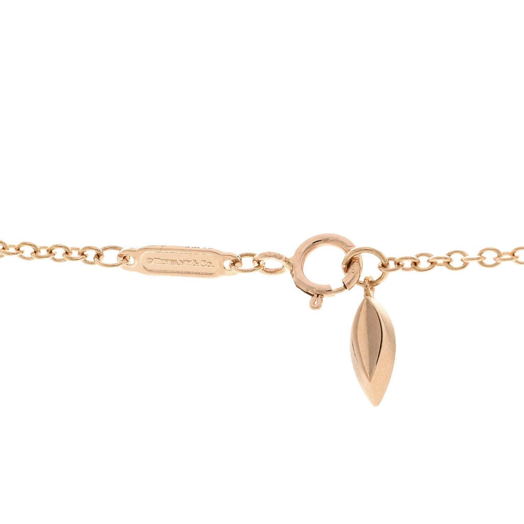 18K Rose Gold Diamond Victoria Vine East West Necklace