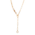 18K Rose Gold Diamond Pave PM Kelly Chaine Lariat Necklace SH