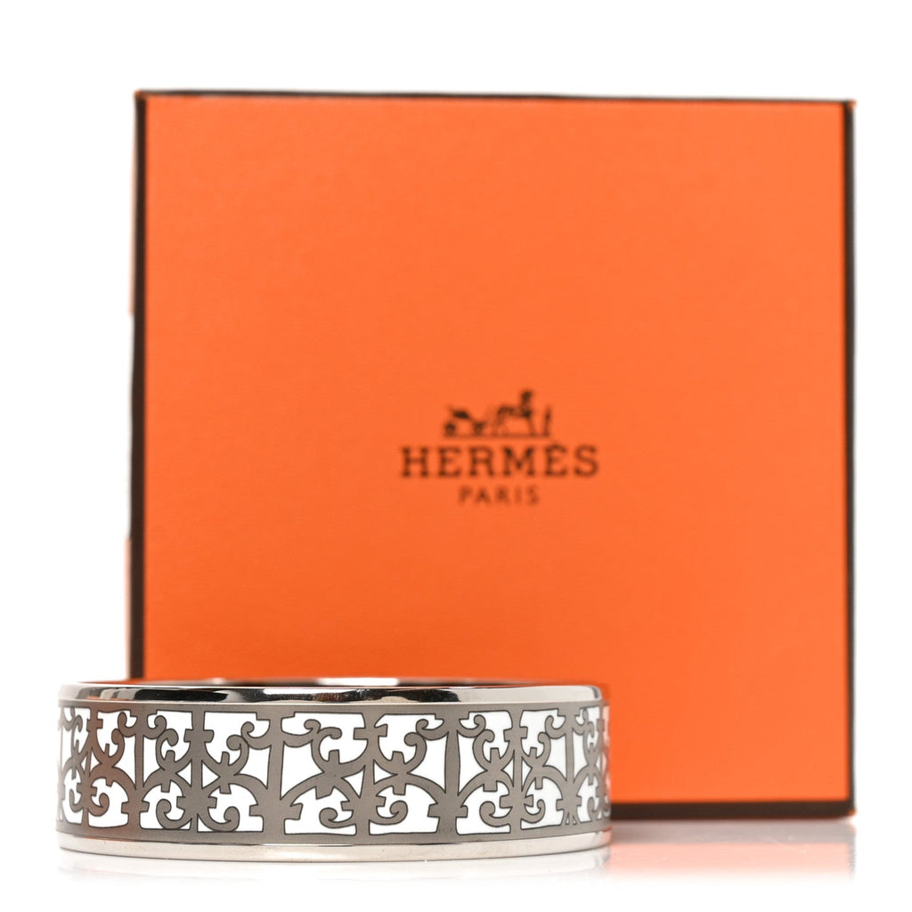Enamel Printed Wide Balcons du Guadalquivir Bracelet 65 Silver