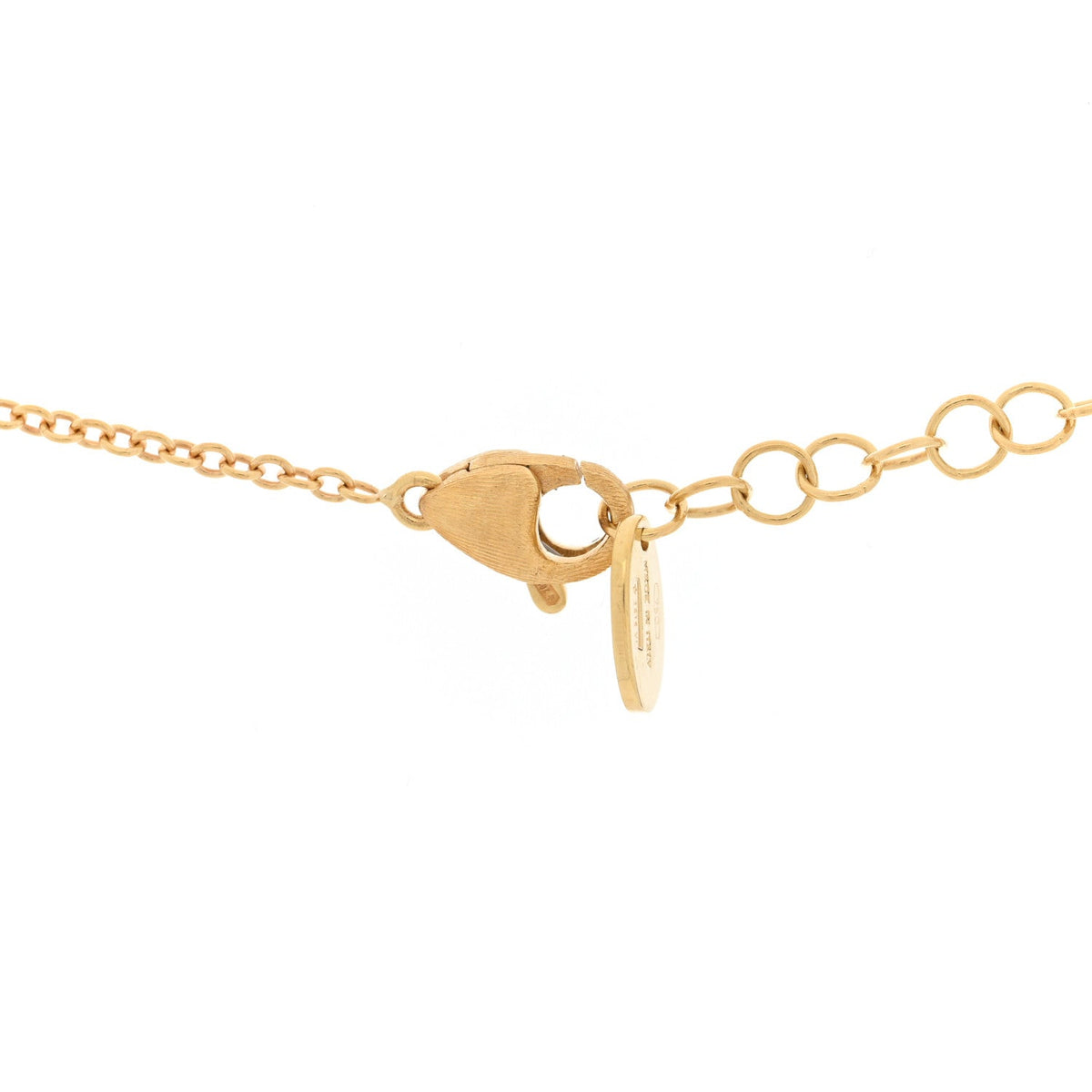 18K Yellow Gold Diamond Petali Flower Pendant Necklace