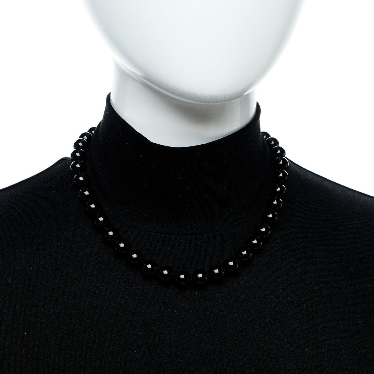 Sterling Silver Black Onyx 10mm Paloma Picasso Bead Necklace
