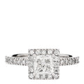 18K White Gold Diamond .96ctw Princess Cut Engagement Ring  52 6