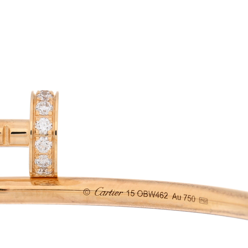 18K Yellow Gold Diamond Small Juste Un Clou Bracelet 15