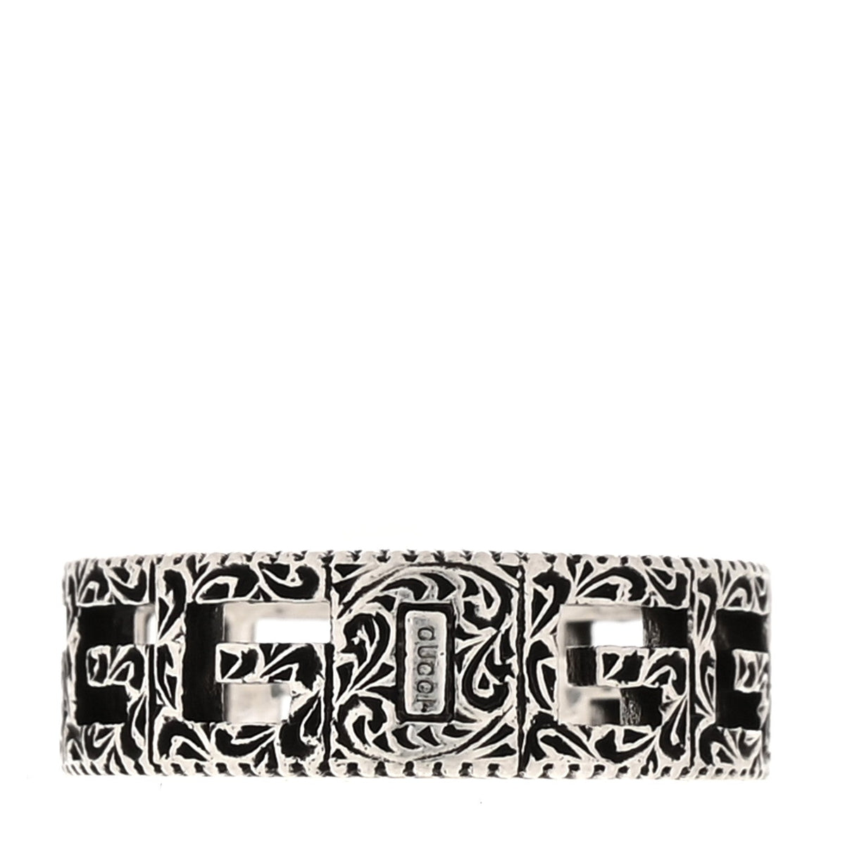 Sterling Silver Narrow Square G Band Ring 54 7