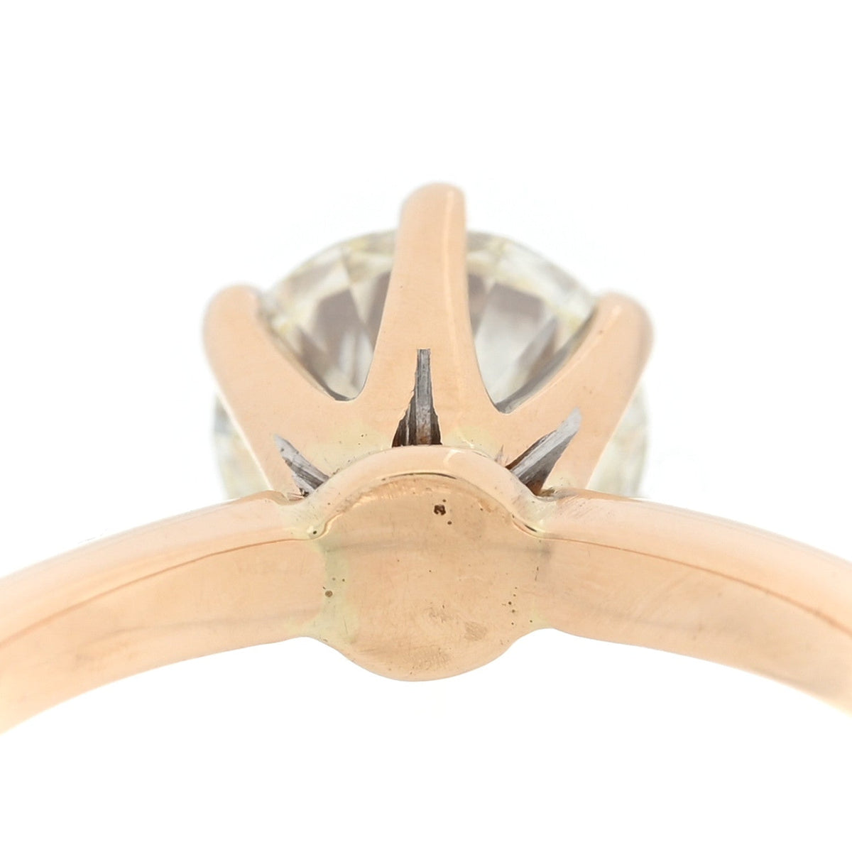 14K Yellow Gold Diamond 1.90ct Solitaire Engagement Ring 52 6