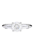 Platinum Diamond 1.26ctw Three Stone Engagement Ring 49 5