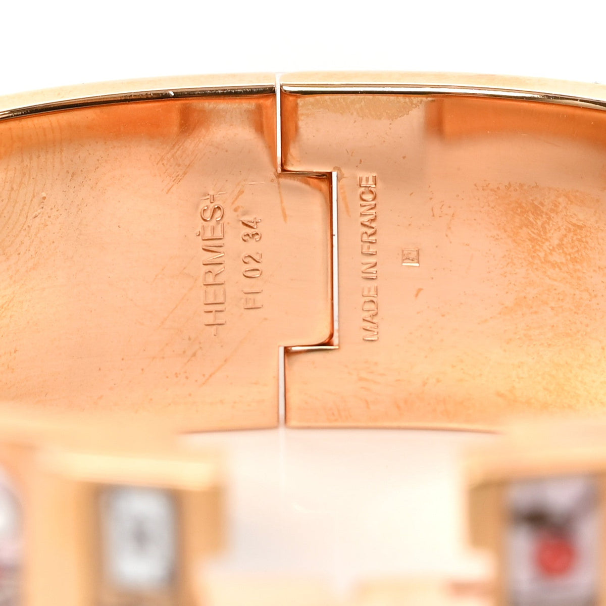 Enamel Printed Wide H Mystere Au 24 Narrow Clic Clac H Bracelet GM Faubourg