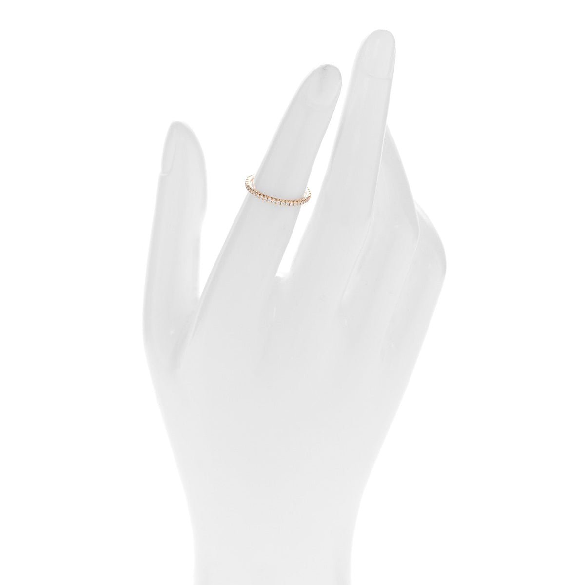 18K Pink Gold Diamond 1.5mm Étincelle de Cartier Wedding Band Ring 47 4