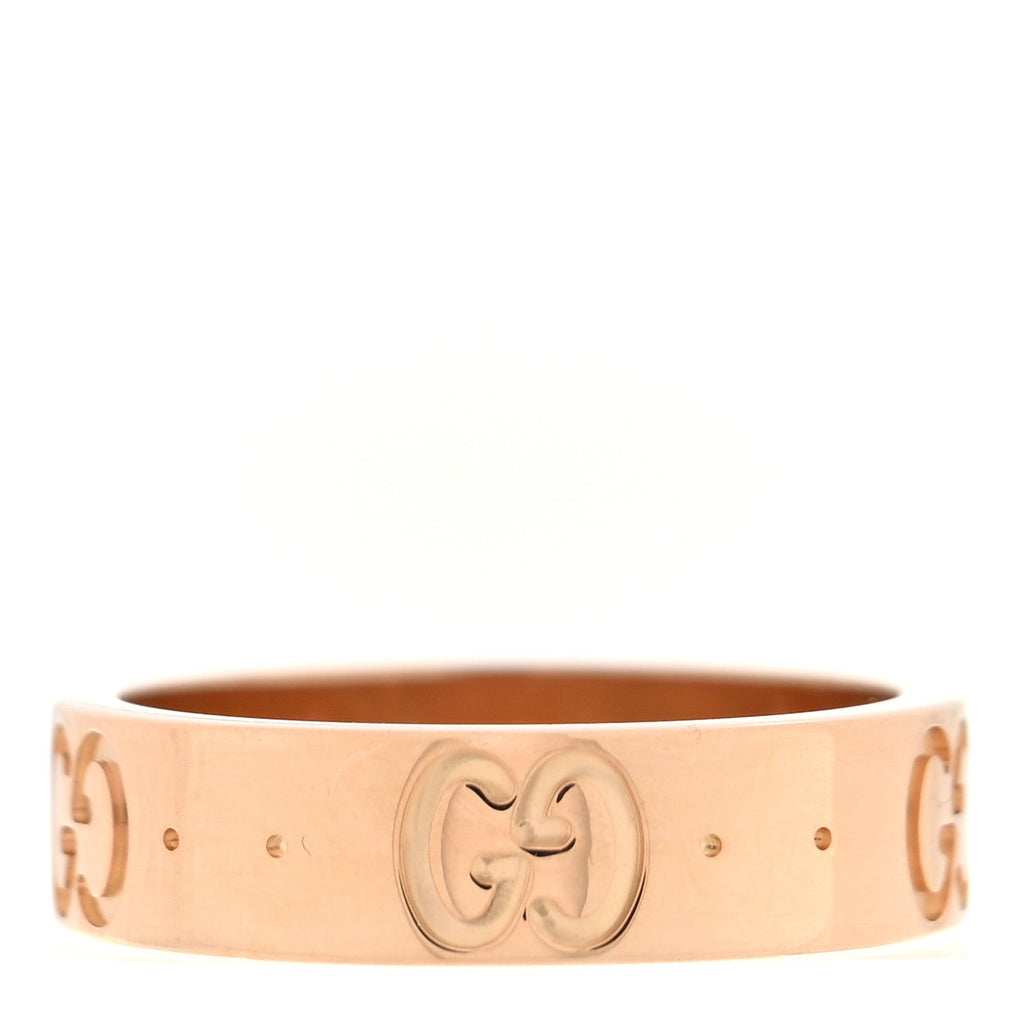 18K Rose Gold 4mm Icon Thin Band Ring 42 2.25