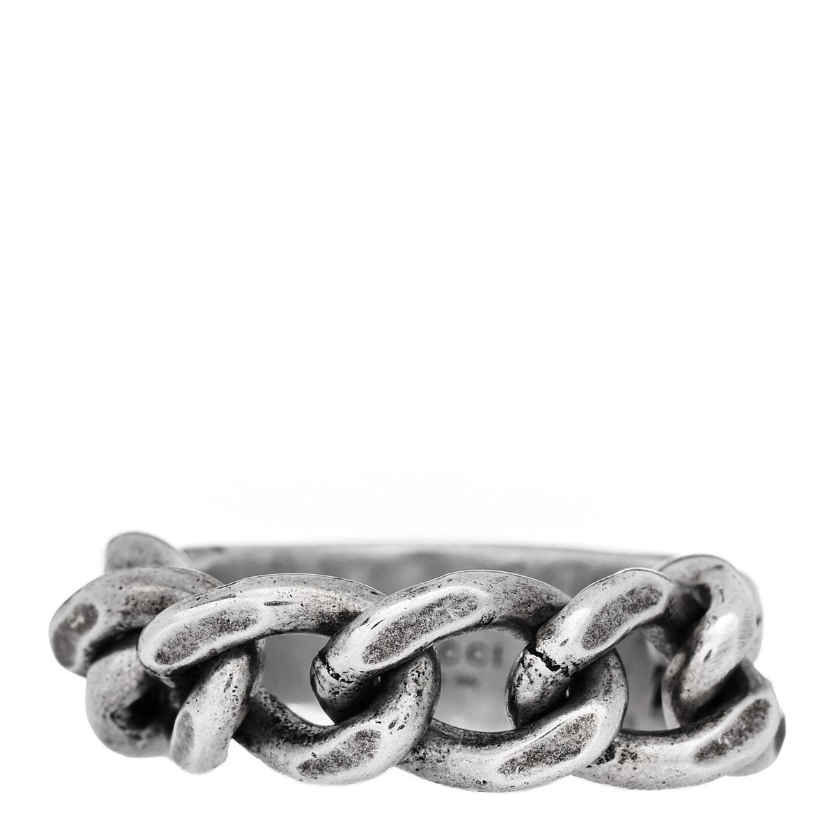 Sterling Silver Enamel Logo Chain Ring 53 6.5 Turquoise