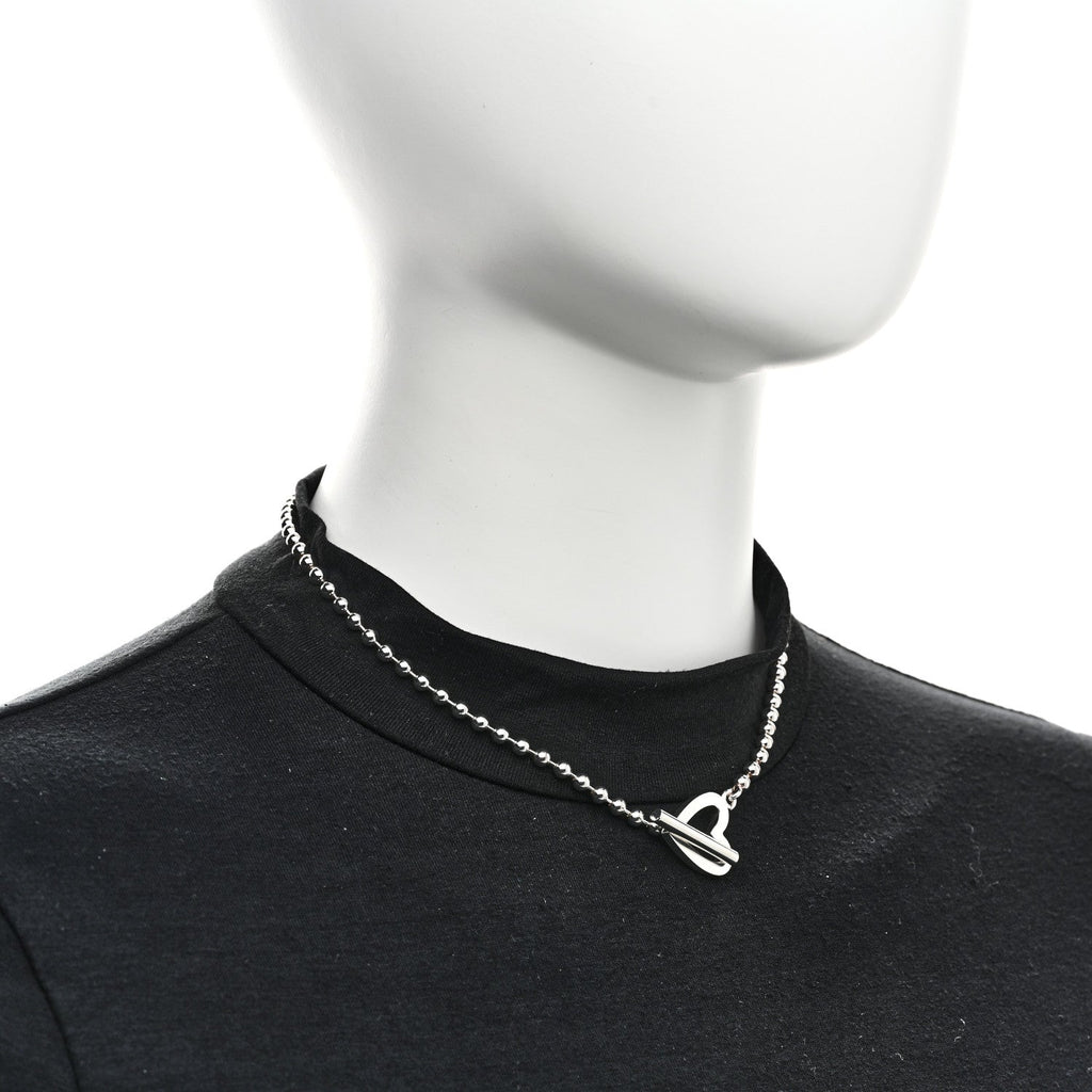 Sterling Silver Heart Toggle Necklace