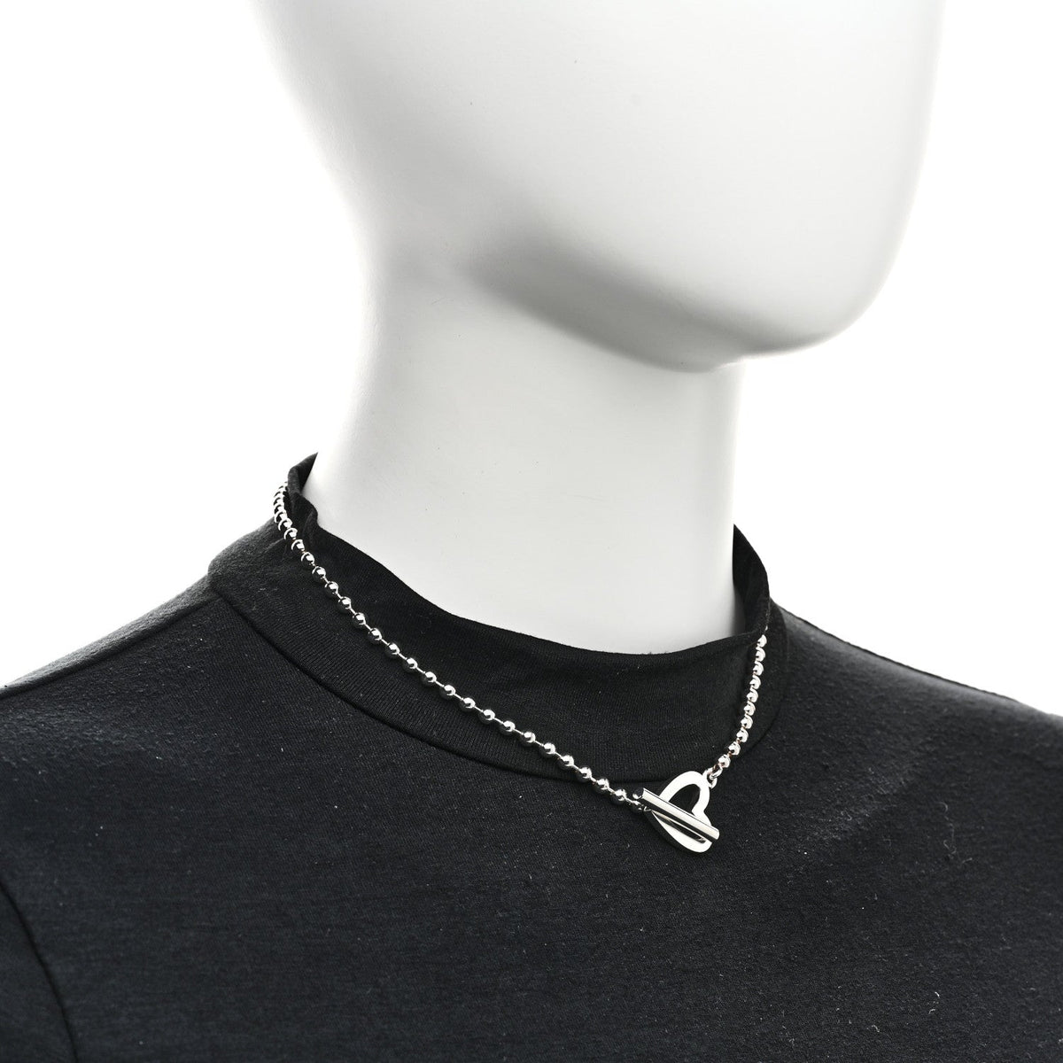 Sterling Silver Heart Toggle Necklace